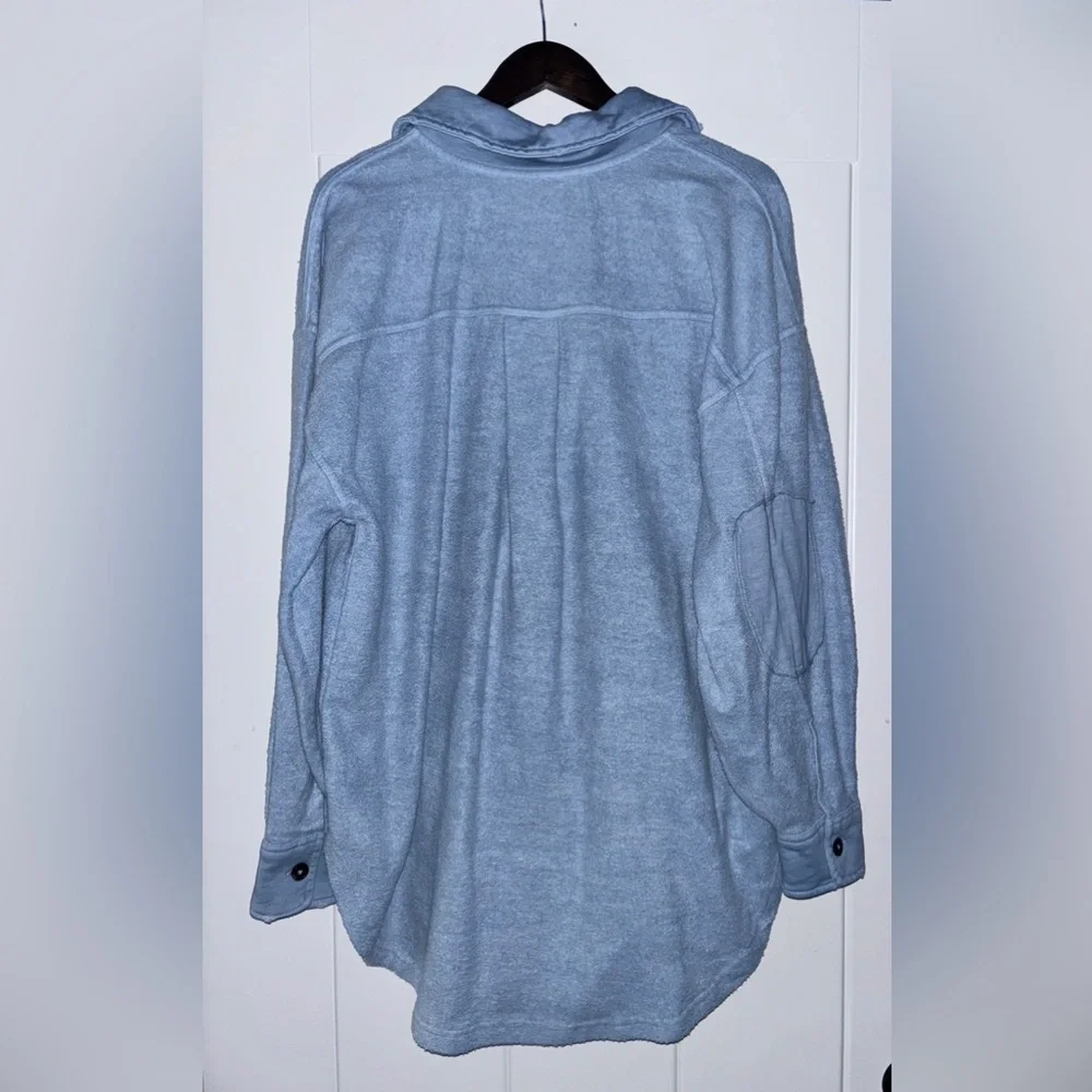 FP We‎ The Free Ruby Slouchy Longline Shacket Oversized Slouchy Fit Women L NEW - Picture 2 of 11